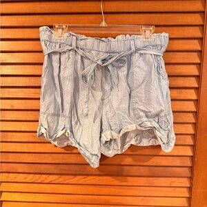 Aerie Light Blue Flowy Shorts